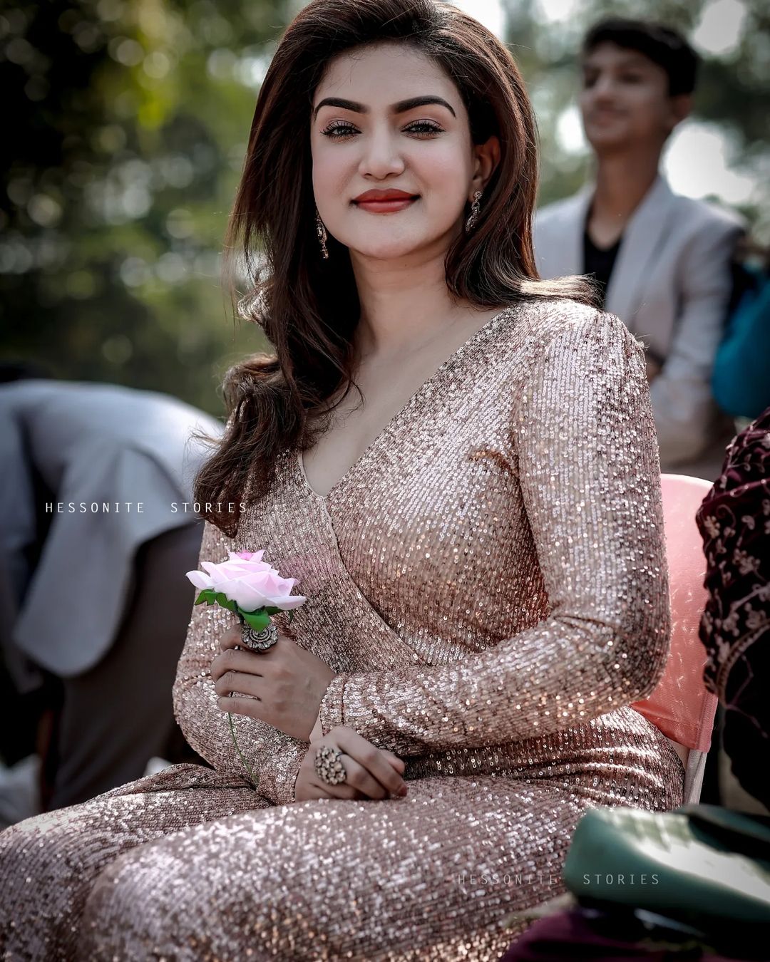 Honey Rose Hottest Cliks in Shiny Dress | Telugu Rajyam Photos