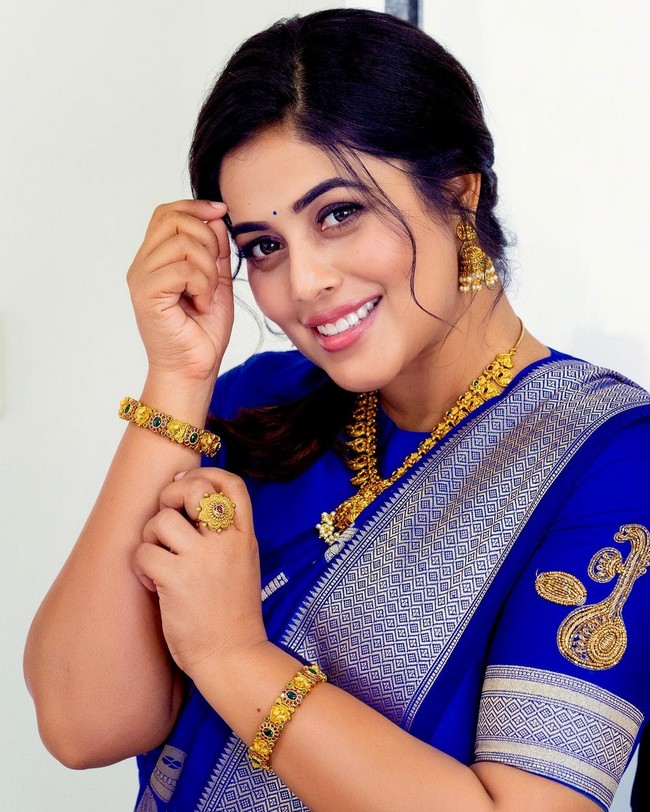 Actress Poorna Looks Mesmerising in Silk Saree | Telugu Rajyam Photos