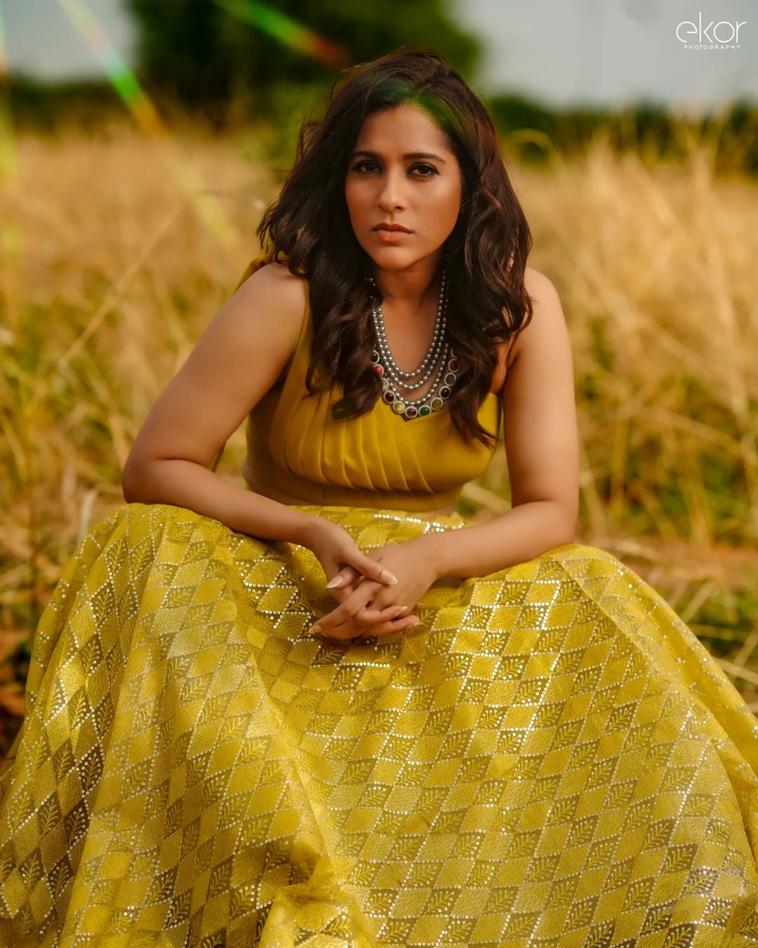 Rashmi Gautam Latest Photoshoot in Yellow Dress