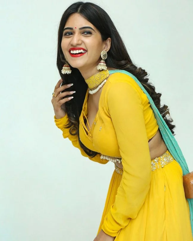 Sravanthi Chokarapu Looking Gorgeous in Yellow Dress