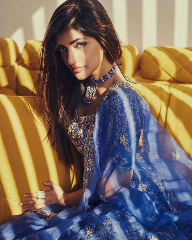 Sreeleela Looks Mesmerising in Blue Dress