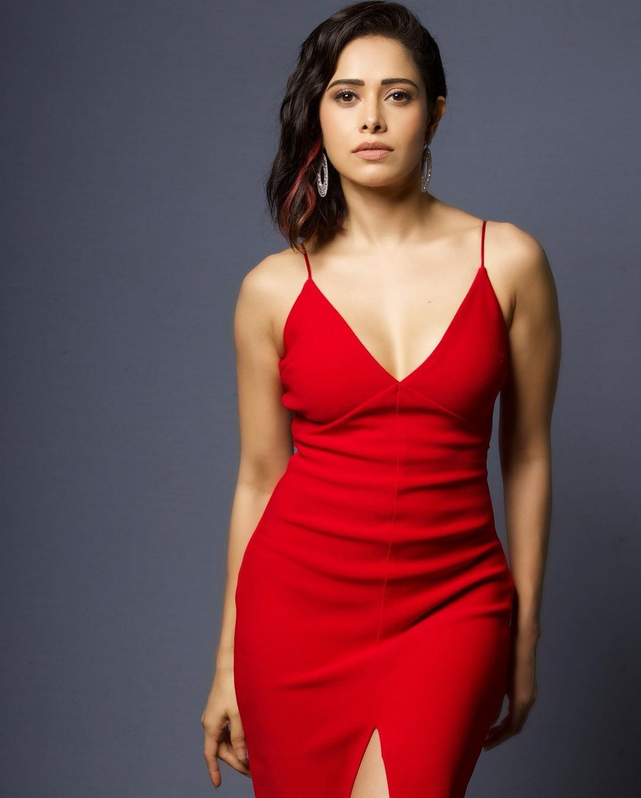 Actress Nushrratt Bharuccha Hot Looks in Red Outfit