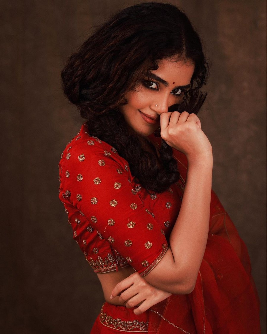 Anupama Parameswaran Latest Pics in Red Dress