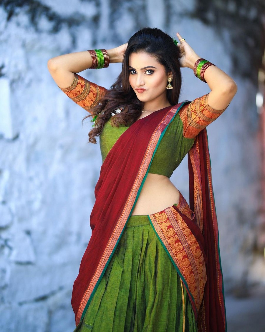 Actress Deepika Looks Gorgeous in Half Saree