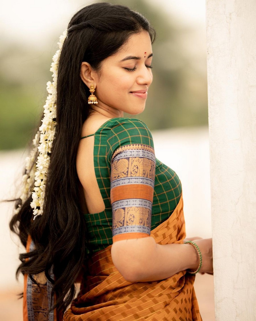 Mirnalini Ravi Looking Beautiful in Saree
