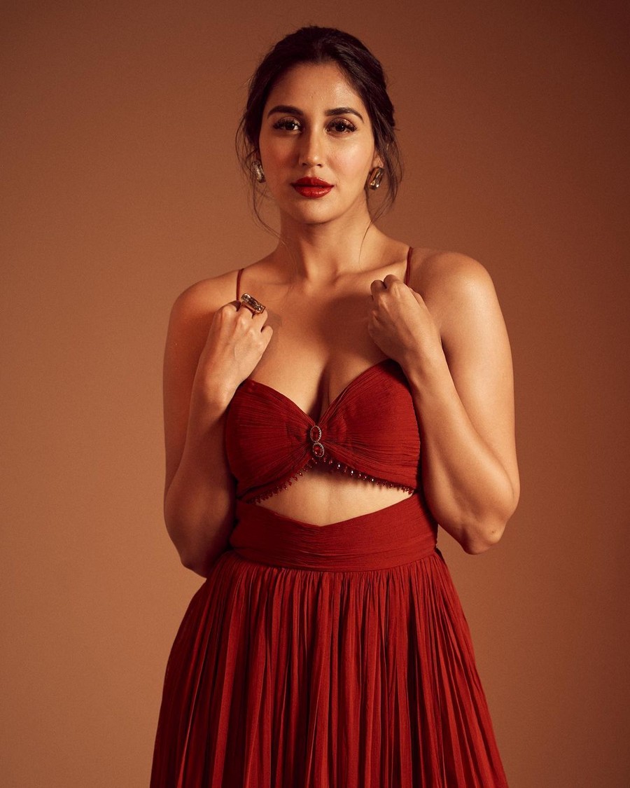 Endearing Cliks Of Nikita Dutta in Red Outfit