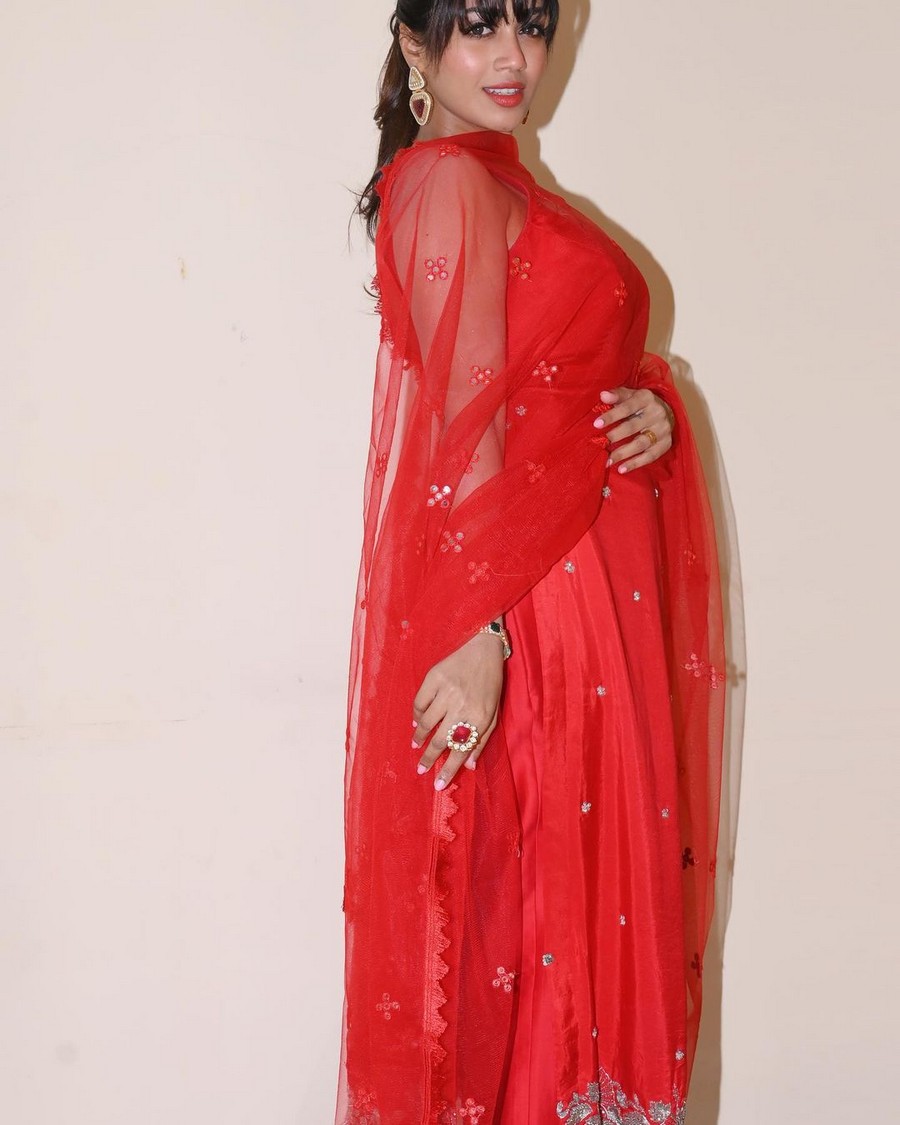 Nivetha Pethuraj Looking Gorgeous in Red Dress