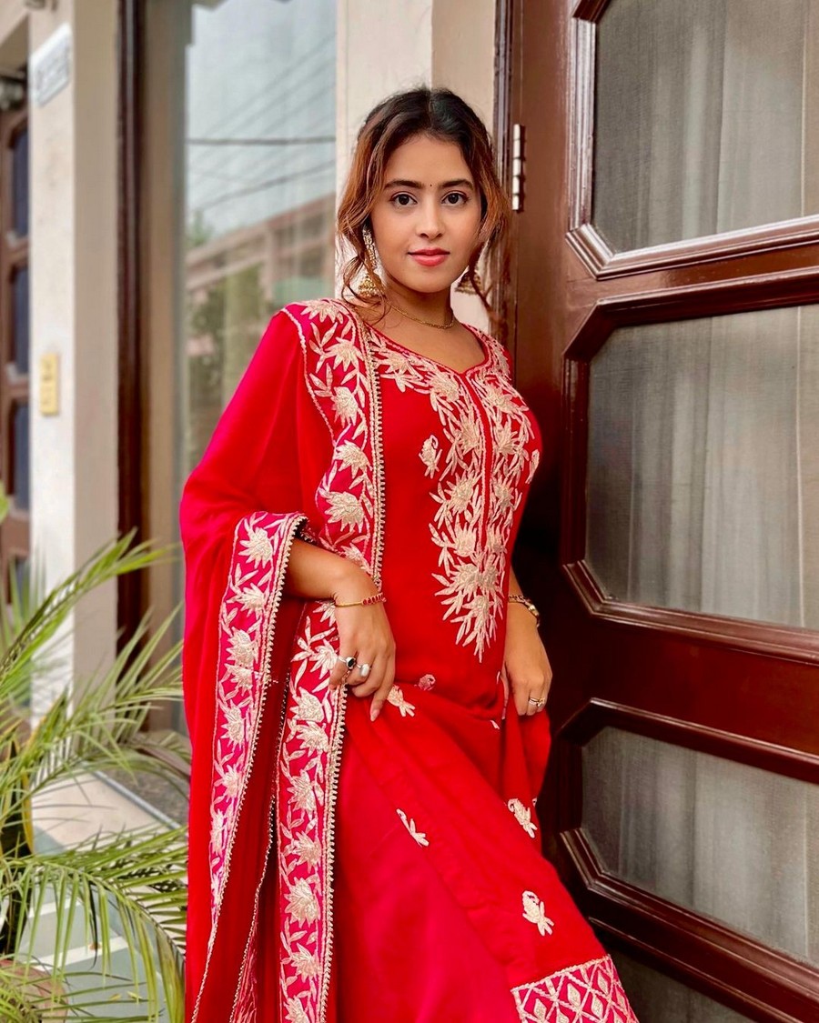 Shobhitta Rana Looks Gorgeous in Red Dress