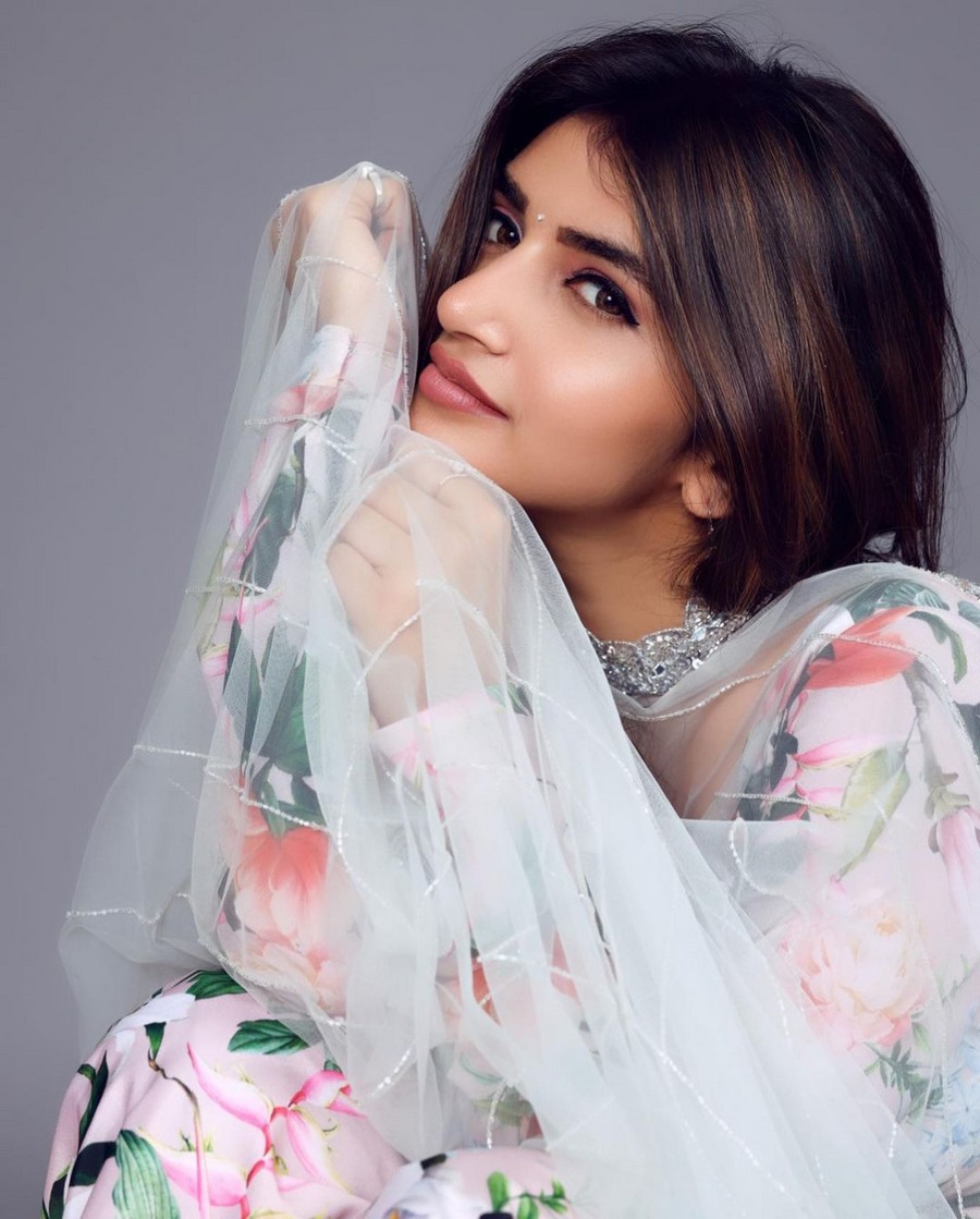 Sreeleela Dazzling Looks in Floral Outfit