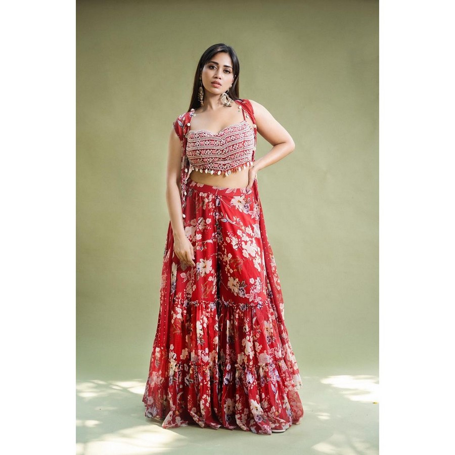 Nivetha Pethuraj Gorgeous Looks in Red Dress