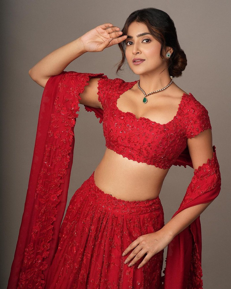 Avantika Mishra Looking Cute in Red Dress