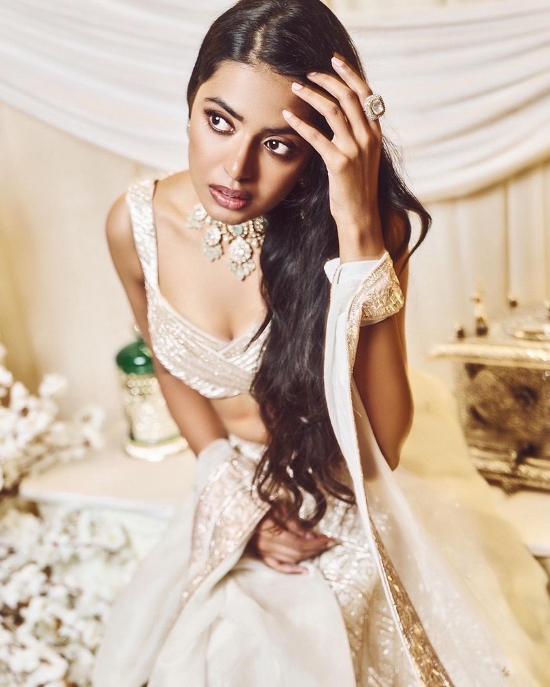 Shivani Rajashekar Dorable Clicks in White Designer Outfit