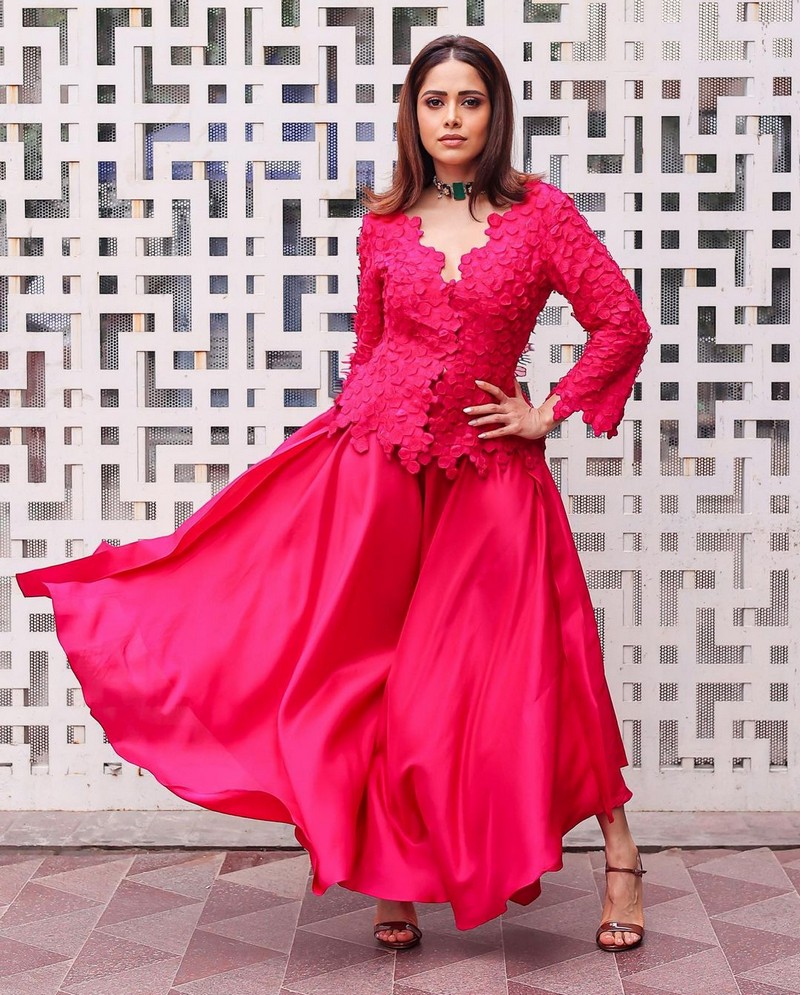 Elegant Looks Of Nushrratt Bharuccha in Pink Dress