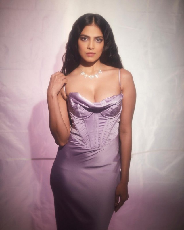 Malavika Mohanan Awesome Clicks in Violet Outfit