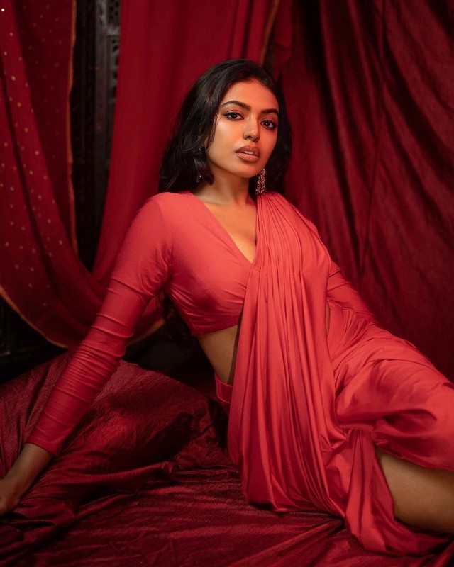 Shivani Rajashekar Awesome Looks in Red Dress