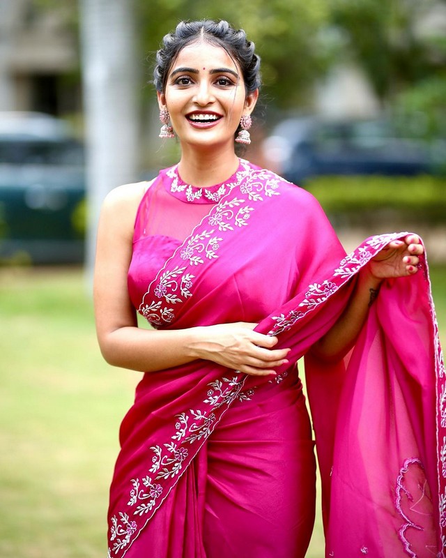 Looking Beautiful Ananya Nagalla in Pink Saree