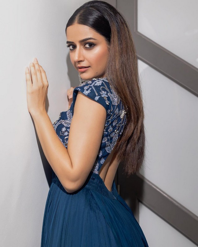Ashika Ranganath Looking Gorgeous In Blue Dress