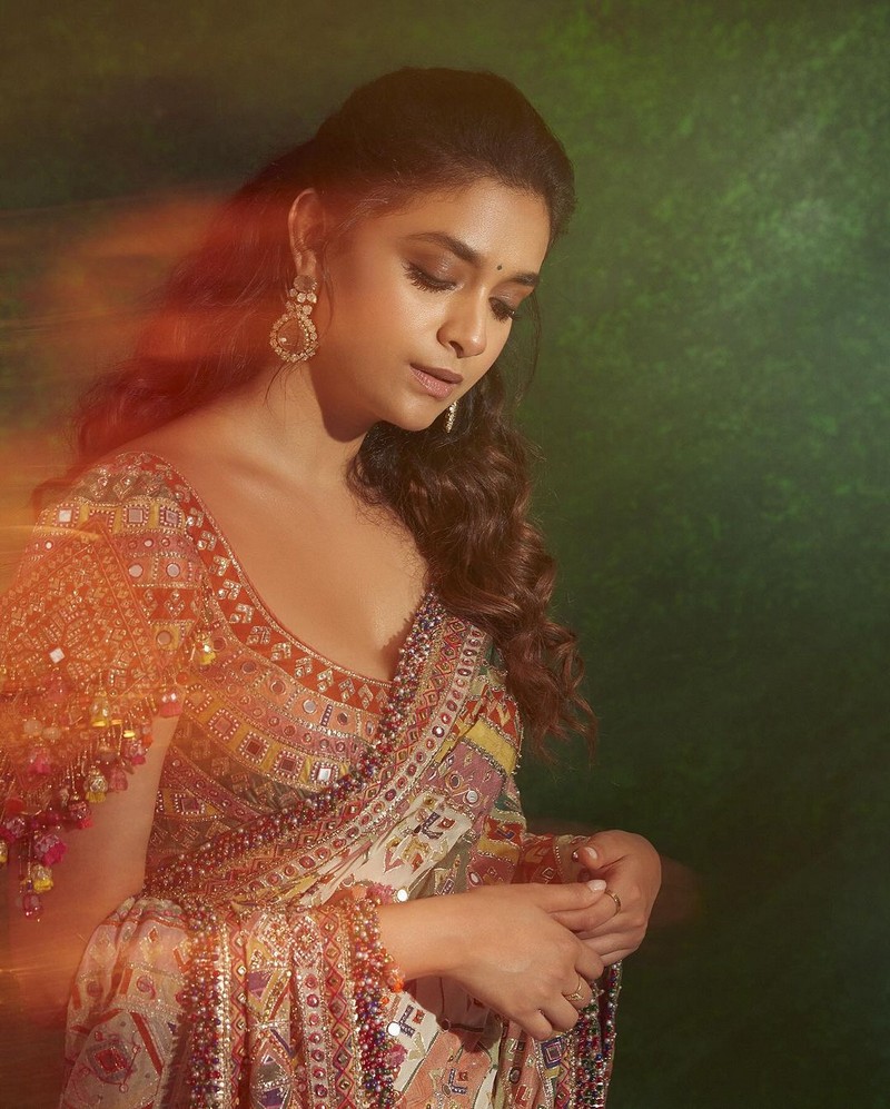 Keerthy Suresh Delightful Clicks in Designing Outfit