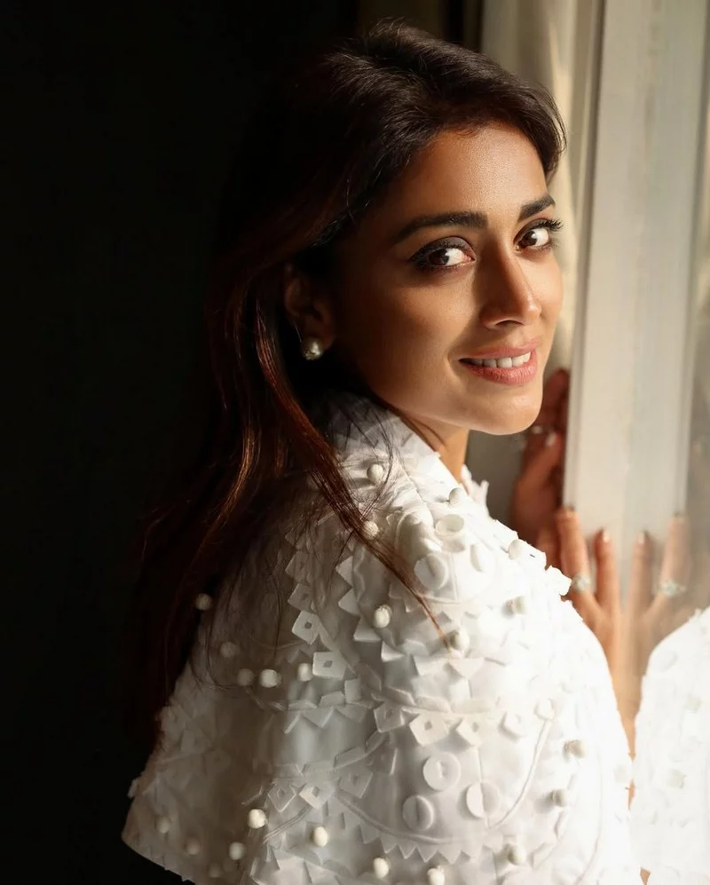 Shriya Saran Delightful Looks in White Dress